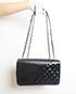 Quilted Diamond Chevron Bag, back view